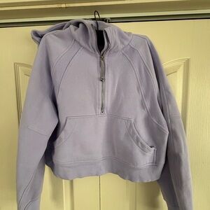lululemon Scuba Lavender Half-Zip crop Hoodie